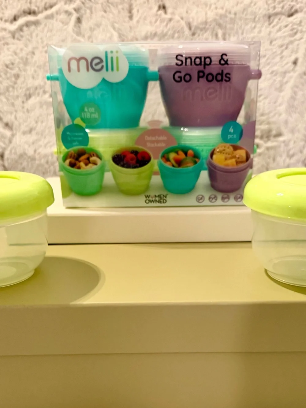 Melii Snap & Go Pods 4oz Baby Food Storage Snack Containers Mega Lot of 12 NWT